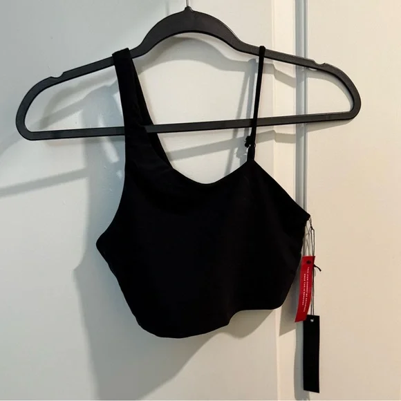 NWT CARBON38 One Shoulder Convertible Bra Top in Melt Black M $98 - Picture 6 of 7